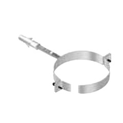COLLARE FUMO INOX AISI 304 Ø 80 M8 CON TASSELLO
