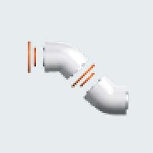 KIT 2 CURVE COASSIALE M/F 45° PER NEXT EVO