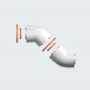 KIT 2 CURVE COASSIALE M/F 45° PER NEXT EVO