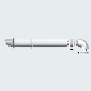 KIT SCARICO COASSIALE Ø 60/100 MM USCITA ORIZZONTALE GRIGIO