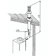 KIT SCARICO COASSIALE VERTICALE SECURITY MAX. 2000 MM