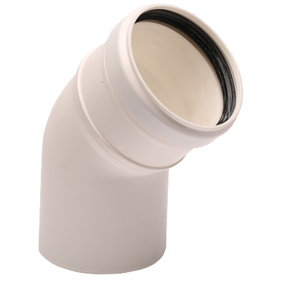 CURVA 45° PPS Ø 125 MM M/F PER FUMI DI CONDENSAZIONE