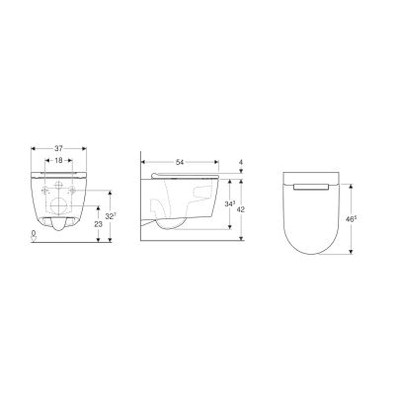 VASO SOSPESO FILO PARETE RIMFREE CON SEDILE - SERIE ONE
