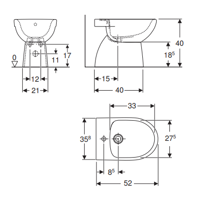 BIDET MONOFORO - SELNOVA BIANCO