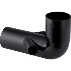 CURVA PER WC A PAVIMENTO DOPPIA IN PE - Ø 110X50 MM
