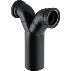 CURVA PER WC SOSPESO DOPPIA IN PE - Ø 110 MM