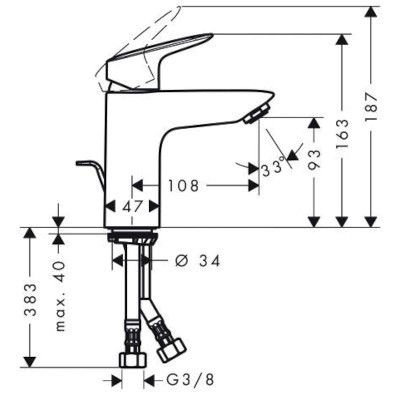 MISCELATORE LAVABO 100 - SERIE COOLSTART LOGIS