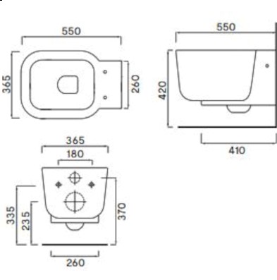 VASO SOSPESO SERIE CUBIKA BIANCO LUCIDO