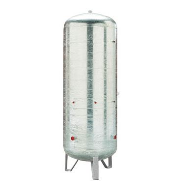 SERBATOIO ACCIAIO ZINCATO INAIL - 100 LT - 8 BAR