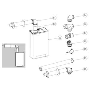 SCARICO ORIZZONTALE PER ALTHERMA 60/100Ø