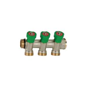 COLLETTORE CON RUBINETTI A Ø 3VIE 1/2''M