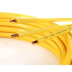 TUBO RAME TEKGAS Ø 12 MM GUAINA GIALLA