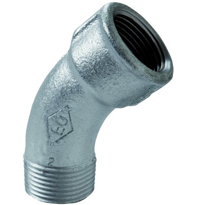 CURVA MF 45° ZINCATA Ø 1