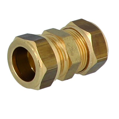 RACCORDO COMPRESSIONE Ø 22X22 OGIVA OTTONE