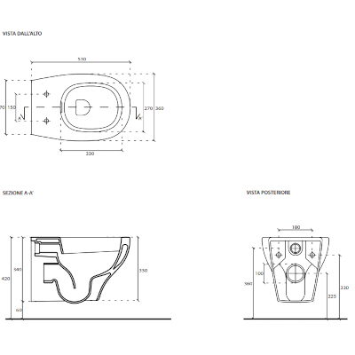 VASO SOSPESO SENZA BRIDA - SERIE EDEN BIANCO