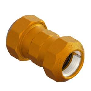 RACCORDO DOPPIO IN OTTONE PER TUBO PE Ø 20 MM