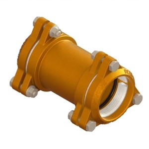 RACCORDO DOPPIO IN OTTONE PER TUBO PE Ø 75 MM