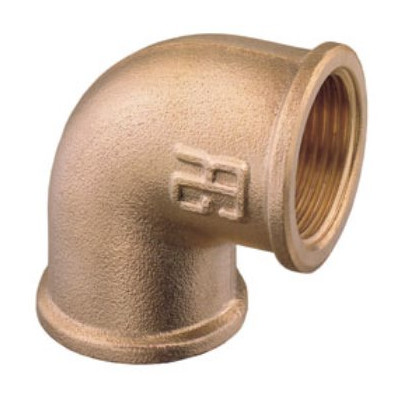 GOMITO A 90° IN OTTONE GIALLO F/F Ø 3/4