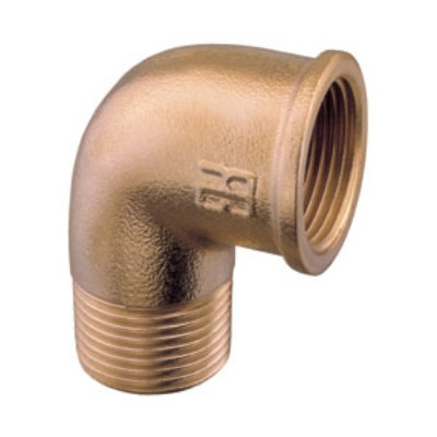 GOMITO A 90° IN OTTONE GIALLO M/F Ø 3/4
