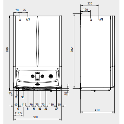 CALDAIA VICTRIX ZEUS 25 ERP A METANO