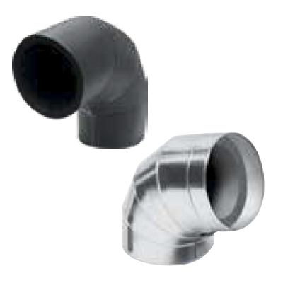 CURVA AL CLAD PREFORMATA CON RIVESTITO ALLUMINIO Ø 19X28 MM