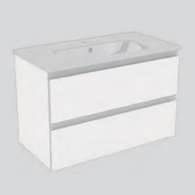 MOBILE ALLEGRA BIANCO 60X40 CM 2 CASS. LAVABO CERAMICA