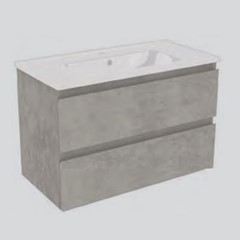 MOBILE ALLEGRA GRIGIO 60X40 CM 2 CASS. LAVABO CERAMICA