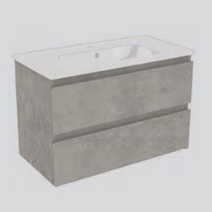 MOBILE ALLEGRA GRIGIO 60X40 CM 2 CASS. LAVABO CERAMICA