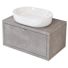 MOBILE DOMUS ROVERE CALDO 80X50 CM 1 CASS. LAVABO CERAMICA