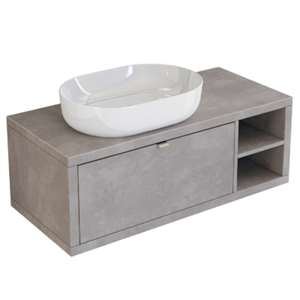 MOBILE DOMUS GRIGIO CALDO 110X50 CM 1 CASS LAVABO A SINISTRA