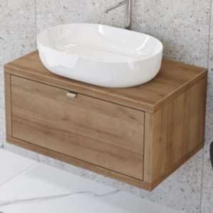 MOBILE DOMUS ROVERE CALDO 80X50 CM 1 CASS. LAVABO CERAMICA