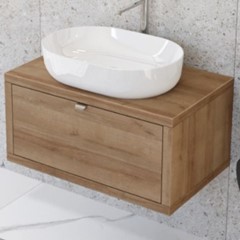 MOBILE DOMUS ROVERE CALDO 80X50 CM 1 CASS. LAVABO CERAMICA