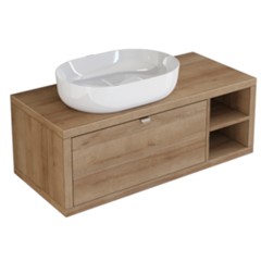 MOBILE DOMUS ROVERE 110X50 CM 1 CASS LAVABO A SINISTRA