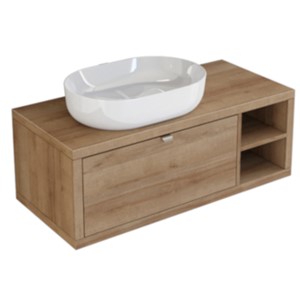 MOBILE DOMUS ROVERE 110X50 CM 1 CASS LAVABO A SINISTRA