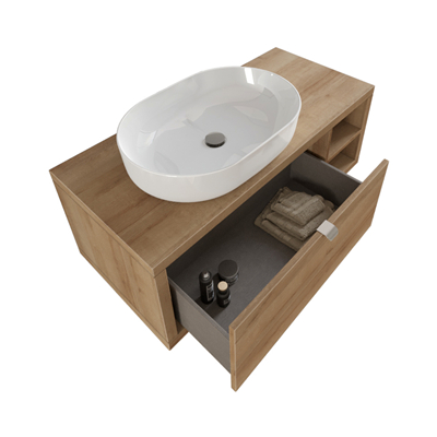 MOBILE DOMUS ROVERE 110X50 CM 1 CASS LAVABO A SINISTRA