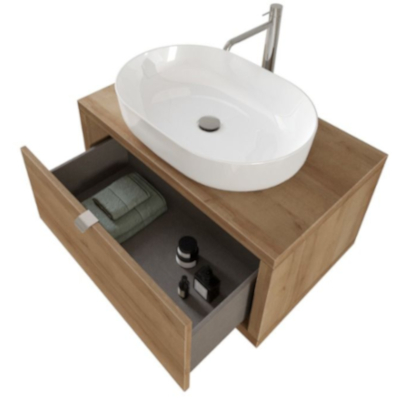 MOBILE DOMUS ROVERE CALDO 80X50 CM 1 CASS. LAVABO CERAMICA