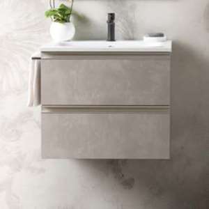 MOBILE NOBU GRIGIO 80X46 CM 2 CASS. LAVABO CERAMICA