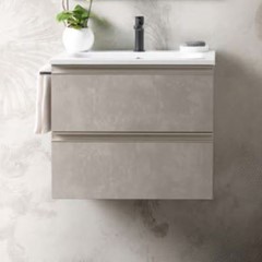MOBILE NOBU GRIGIO 80X46 CM 2 CASS. LAVABO CERAMICA