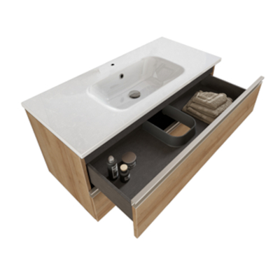 MOBILE NOBU ROVERE 100X46 CM 2 CASS. LAVABO CERAMICA