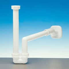 SIFONE ECCENTRICO POLYPROPYLENE BIANCO PER LAVABO/BIDET 1643