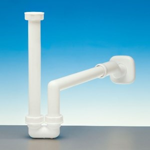 SIFONE ECCENTRICO POLYPROPYLENE BIANCO PER LAVABO/BIDET 1643