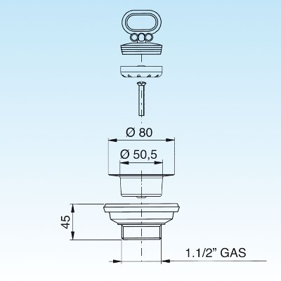 PILETTA PRATICA PER SIFONE MOPLEN LAVELLO IN CERAMICA