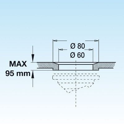 PILETTA PRATICA PER SIFONE MOPLEN LAVELLO IN CERAMICA