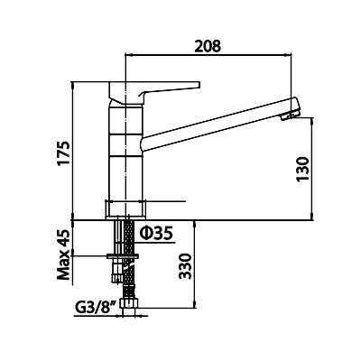 MISCELATORE MONOF. LAVELLO COLLO GIREVOLE - SERIE LOGOS 7725
