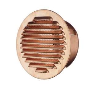 BORCHIA VENTILAZIONE CON RETE TONDA IN RAME Ø 80 MM