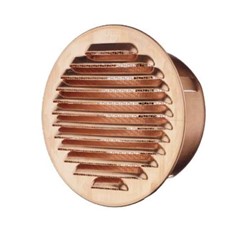 BORCHIA VENTILAZIONE CON RETE TONDA IN RAME Ø 80 MM