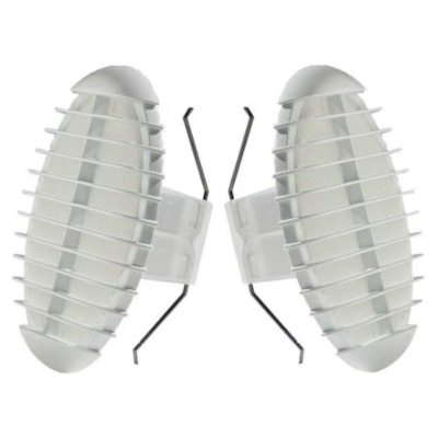 COPPIA BORCHIE QUADRATE CON MOLLA IN ABS Ø 166 MM