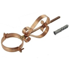 FERMATUBO CON DECORO PER PLUVIALE RAME Ø 80 MM