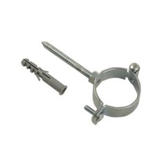 FERMATUBO A CERNIERA CON VITE TASSELLO ACCIAIO ZINC. Ø 3/8