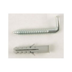 ELEMENTO FISSAGGIO X SCALDABAGNO ACCIAIO ZINC. BIANCO 10X80